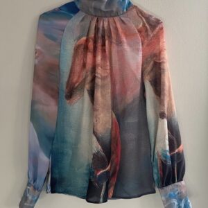 The Nudes Blouse. Original printed artwork custom blouse. $175.00